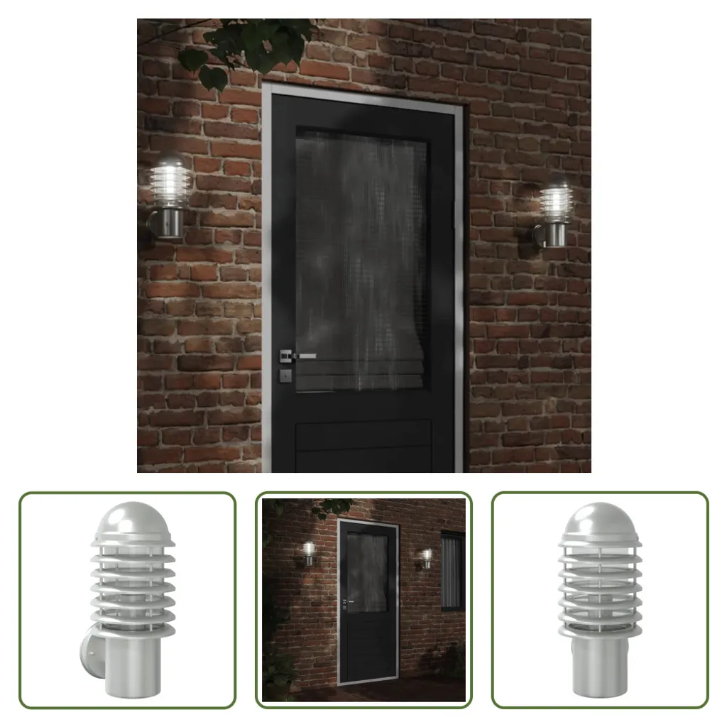 Lampada da Parete Esterna Inox IP44 - Montaggio Facile e Alta Qualità