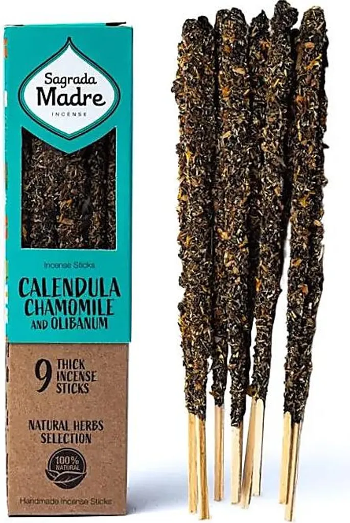 Encens pour Relaxation Camomille Calendula Oliban Sagrada Madre - 2pcs