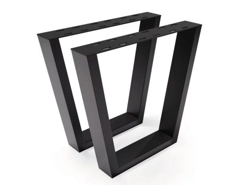 Stolové nohy kovové 2 ks – výška 40 cm, čierne, stabilné Obrázok produktu 