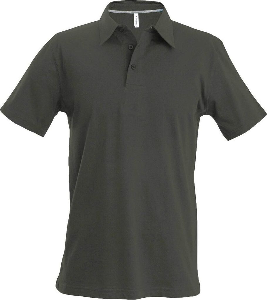 Kariban Herren Polo-Shirt Poloshirt Basic Kragen Polohemd Kurzarm T-Shirt, Größe:M, Farbe:Forest Green