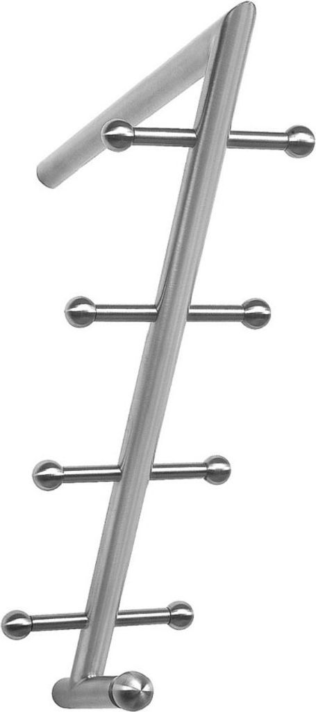 Edelstahl Garderobenkonsole Rom Wandgarderobe 9 Haken Kleiderhaken Garderobenarm