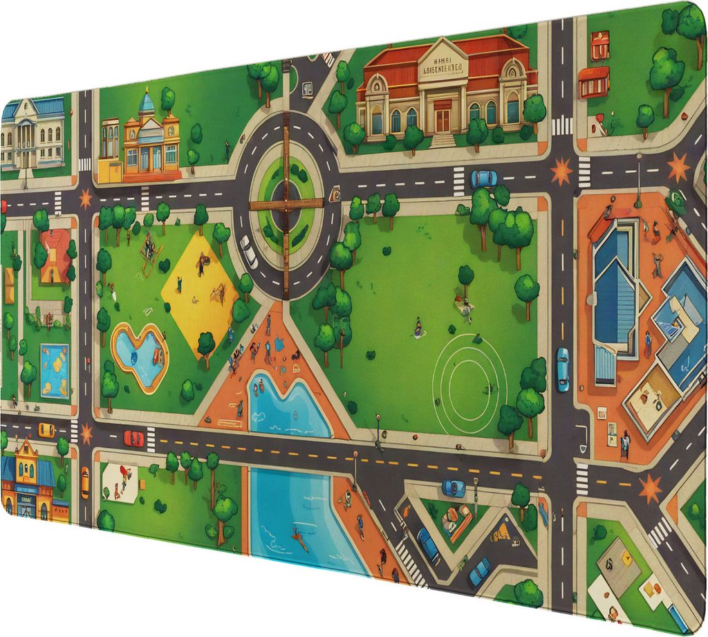 Straßenkarte Stadt Schreibtischunterlage 89x40cm XXL Produktbild 