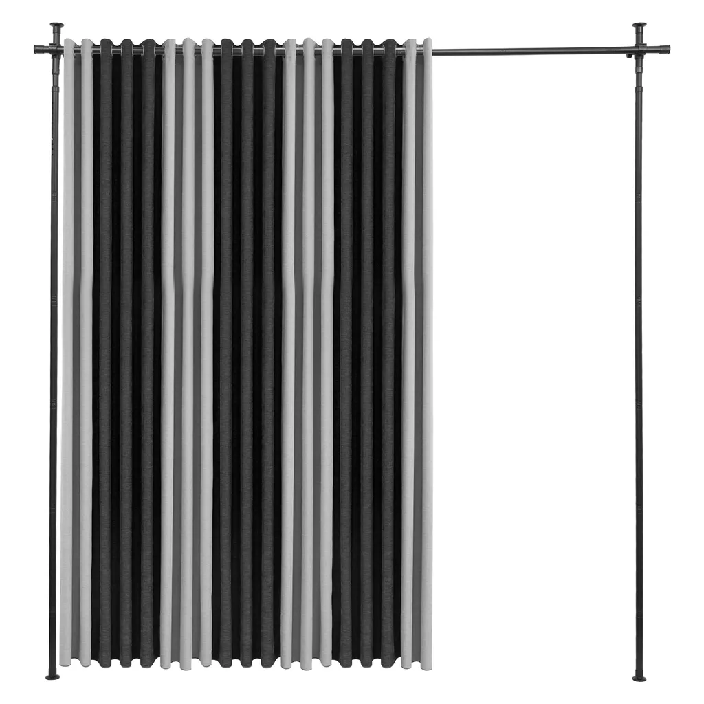 Tringle à rideaux extensible télescopique avec support vertical stable