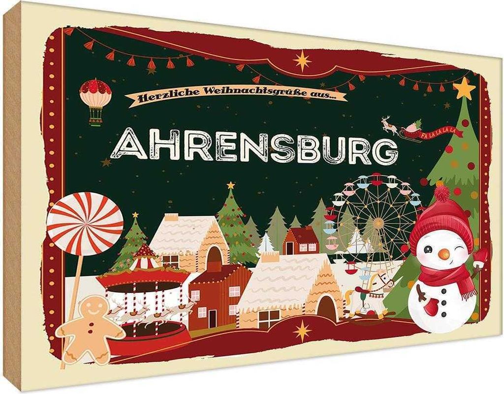vianmo Holzschild 20x30 cm Weihnachten aus AHRENSBURG
