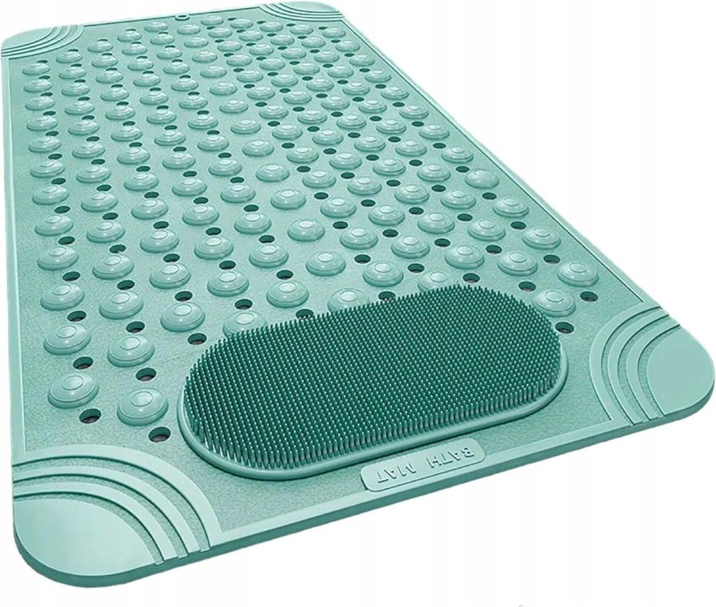 Duschmatte - Grün - 70x36 cm - Rutschfeste Badewannenmatte Produktbild 