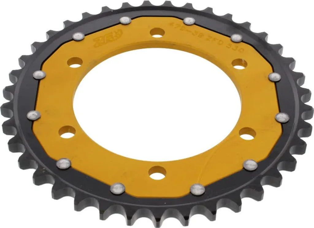 Couronne arrière ZF 39 dents pas 530 bi-matière ZFD-479-39-GLD