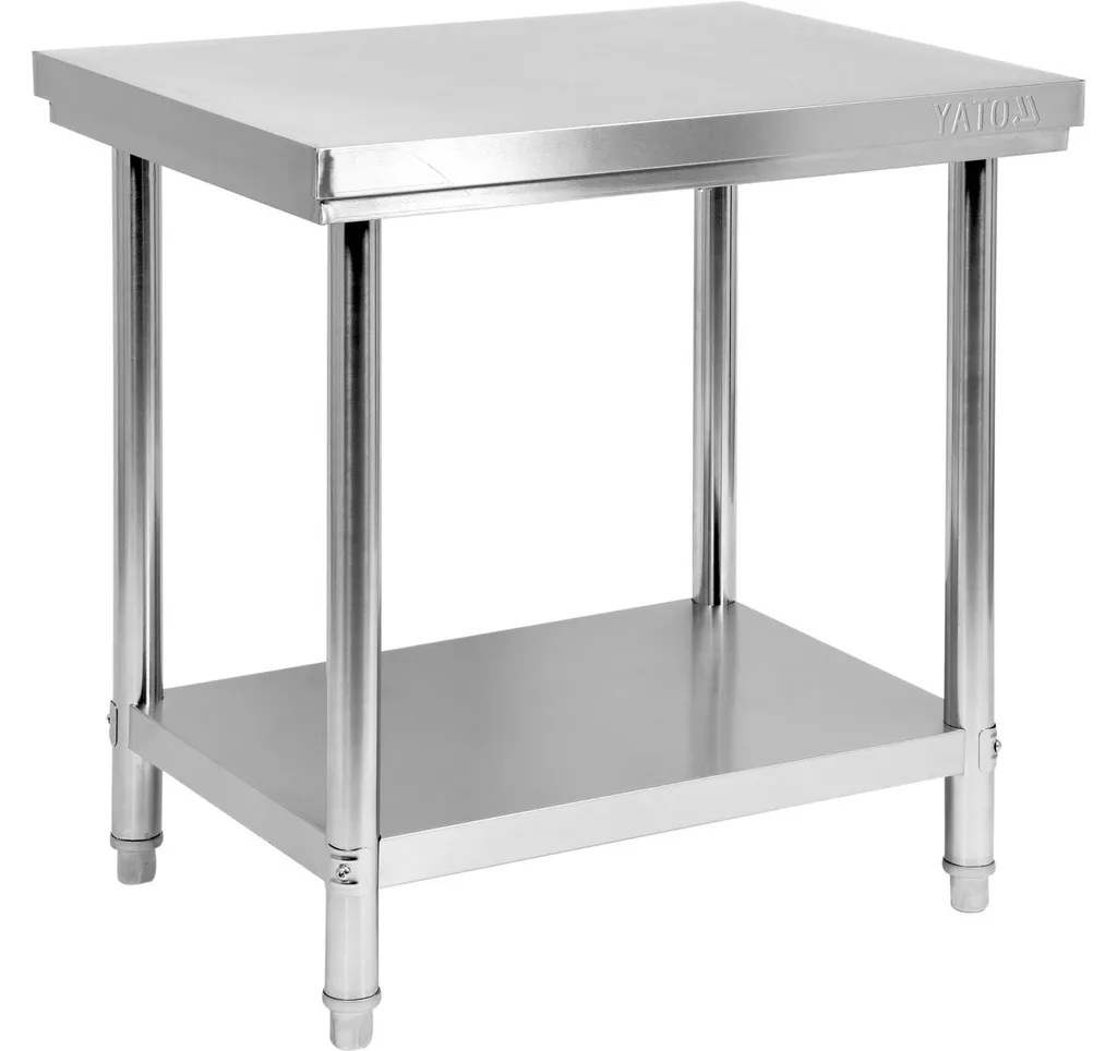 Table en acier inoxydable 80x60 cm durable et stable - 3