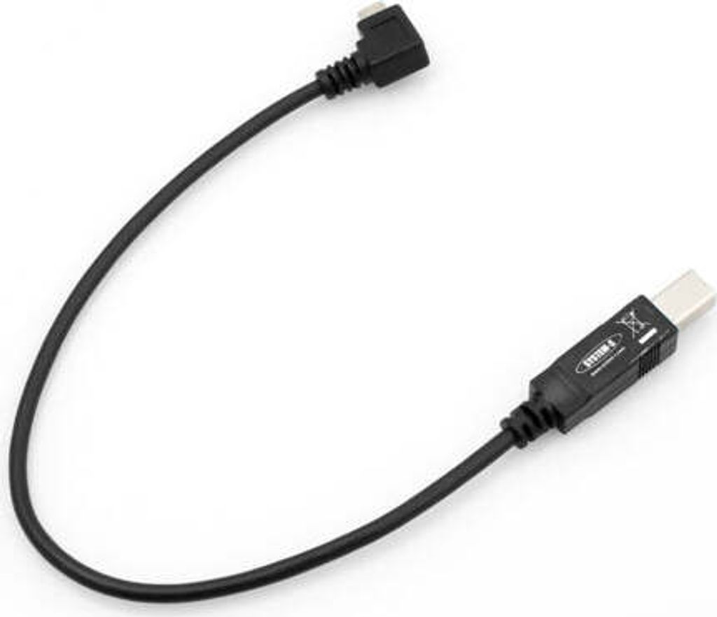 System-S USB Typ-B zu Micro USB Kabel Datenkabel Ladekabel 90° Winkelstecker 25 cm