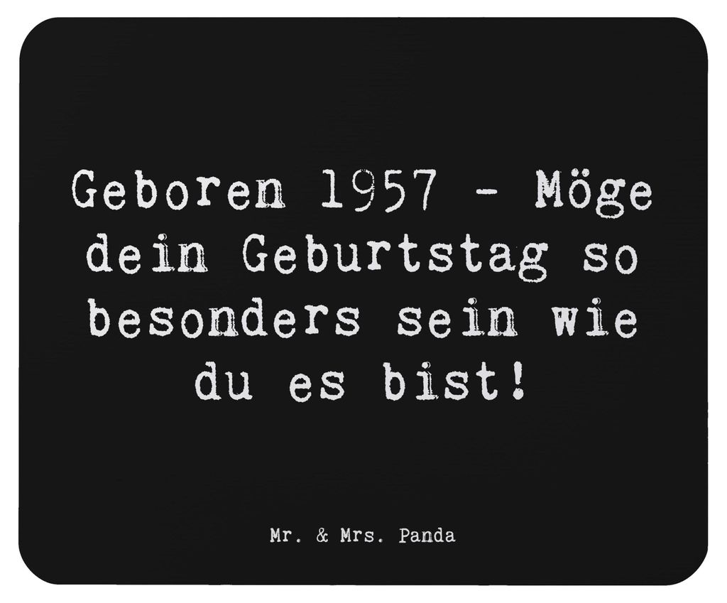 Mr. & Mrs. Panda Mauspad Spruch 1957 Geburtstag - Schwarz - Geschenk, Mouse Pad, persönliche Geburtstagswünsche, Glückwunsch, mousematte, Mousep...