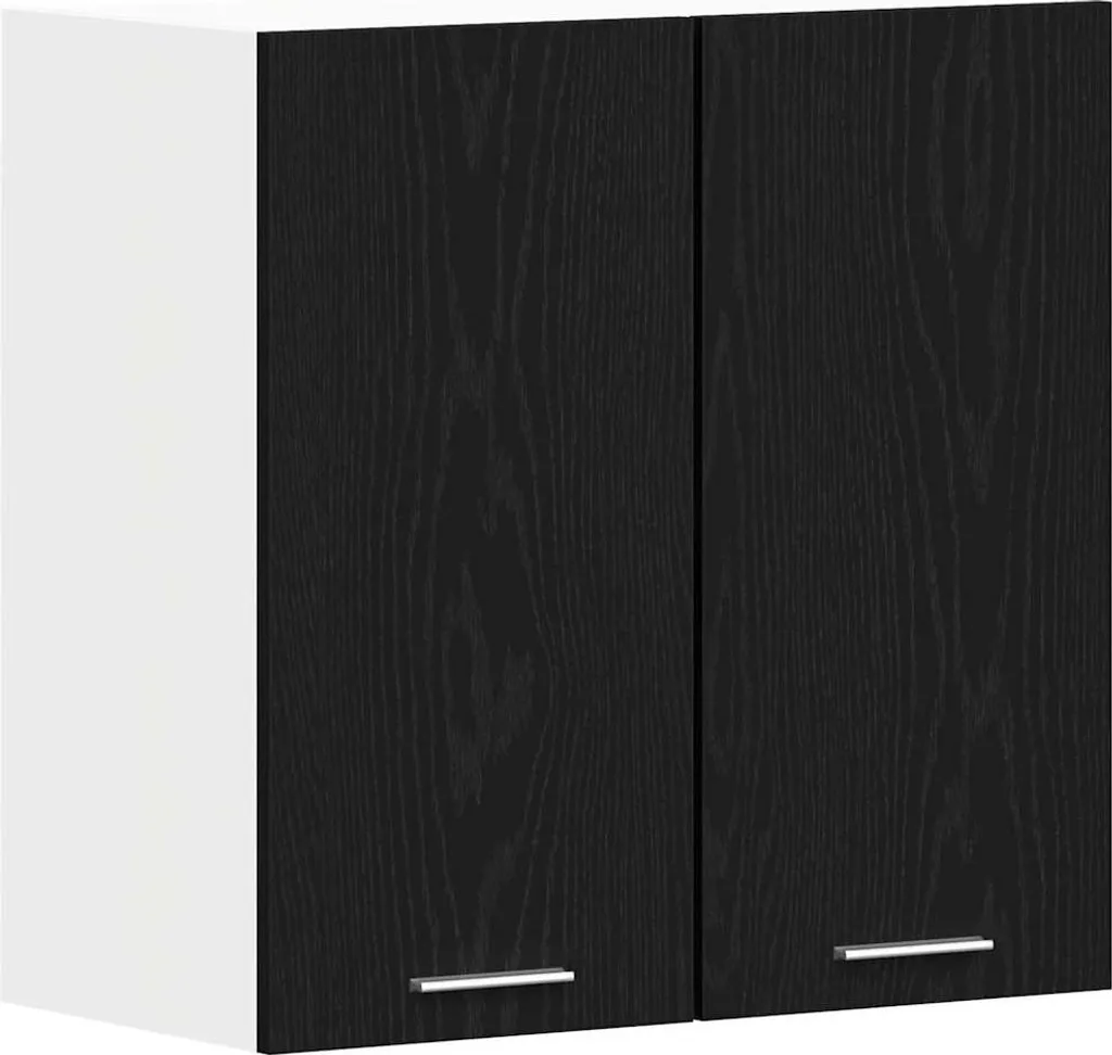 vidaXL Armadio a muro Lyon look rovere nero 60 x 31 x 60 cm