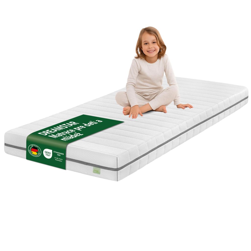 Detská matrac 90 x 200 cm | výška 13 cm | Matrac pre mládež Obrázok produktu 