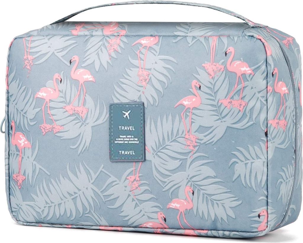 Borsa da viaggio da appendere fenicottero blu, borsa da Immagine del prodotto 