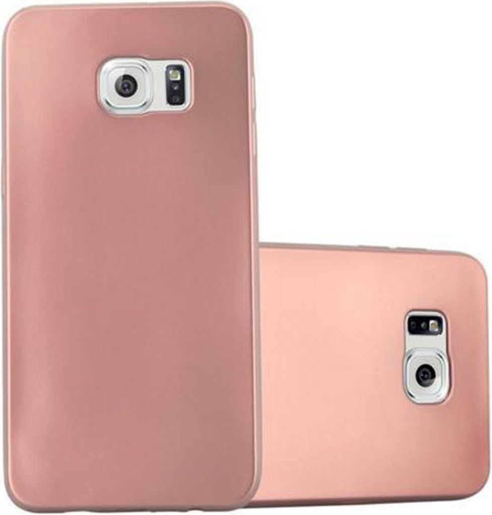 Cadorabo Schutzhülle für Samsung Galaxy S6 EDGE Hülle in Rosa Handyhülle TPU Silikon Etui Cover Case