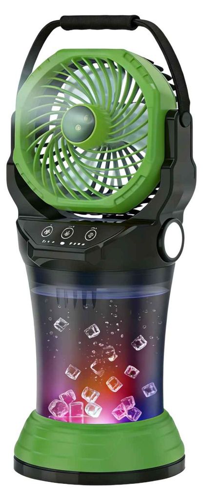 Ventilateur Zimilo 15 000 mAh avec brumisateur, poignée, Image du produit 