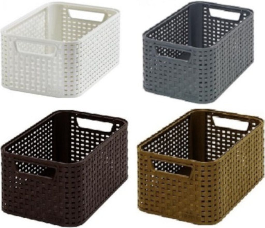 Curver Style M, Úložný koš, Šedá, Ratan, Jednobarevný, Obrázek produktu 