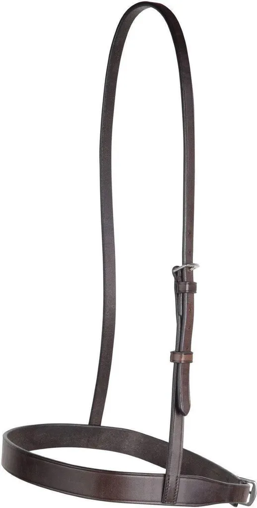 Muserolle Collegiate Leather Hunt Cavesson WB1182 Warmblood Marron