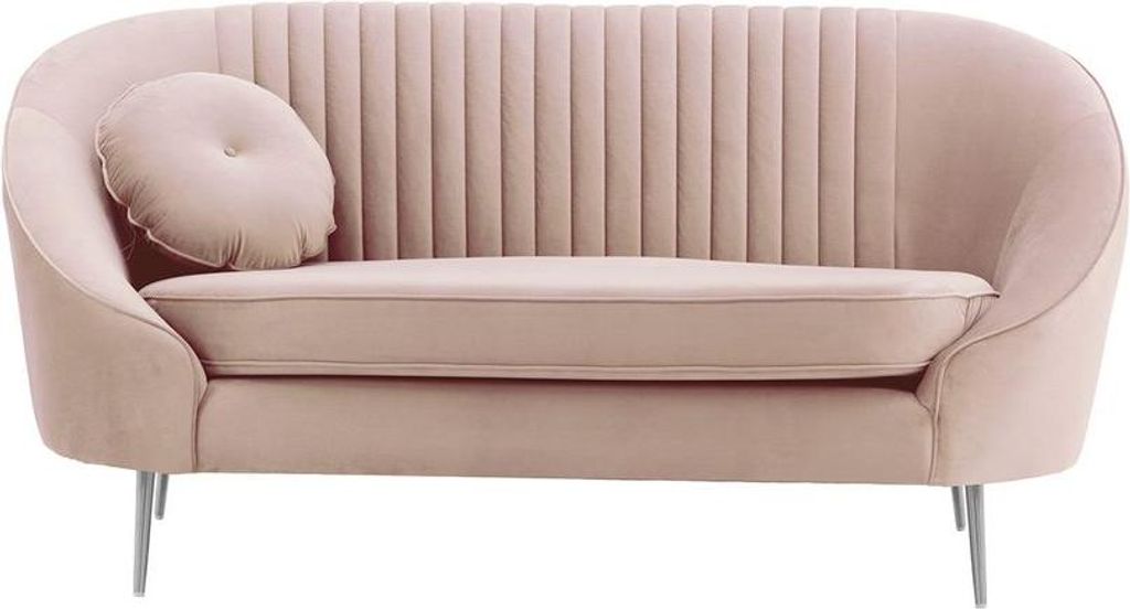 Zweisitzer-Sofa Kooper mit Ziernähten-Velluto 14-chrome metal