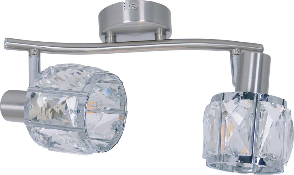 Näve Leuchten Spot JOSEFA mit Spot JOSEFA mit Spots - 2er-LED-Spot "JOSEFA" E14 Filament, Strahler im Retro Style, aus Metall und Glas in stahl-bl...