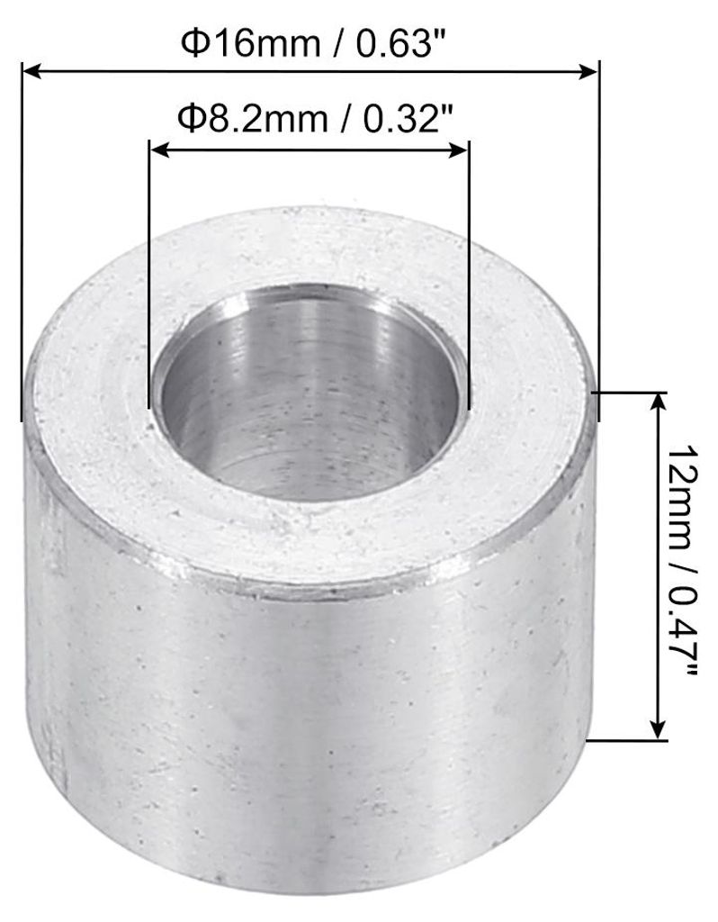 Distanzhš¹lsen M8 Aluminium Abstandshalter Wand, 6 Stš¹ck Metall Distanzhš¹lsen 8,2mm ID x 16mm OD x 12mm L Aluminium Distanzschrauben Rund f...