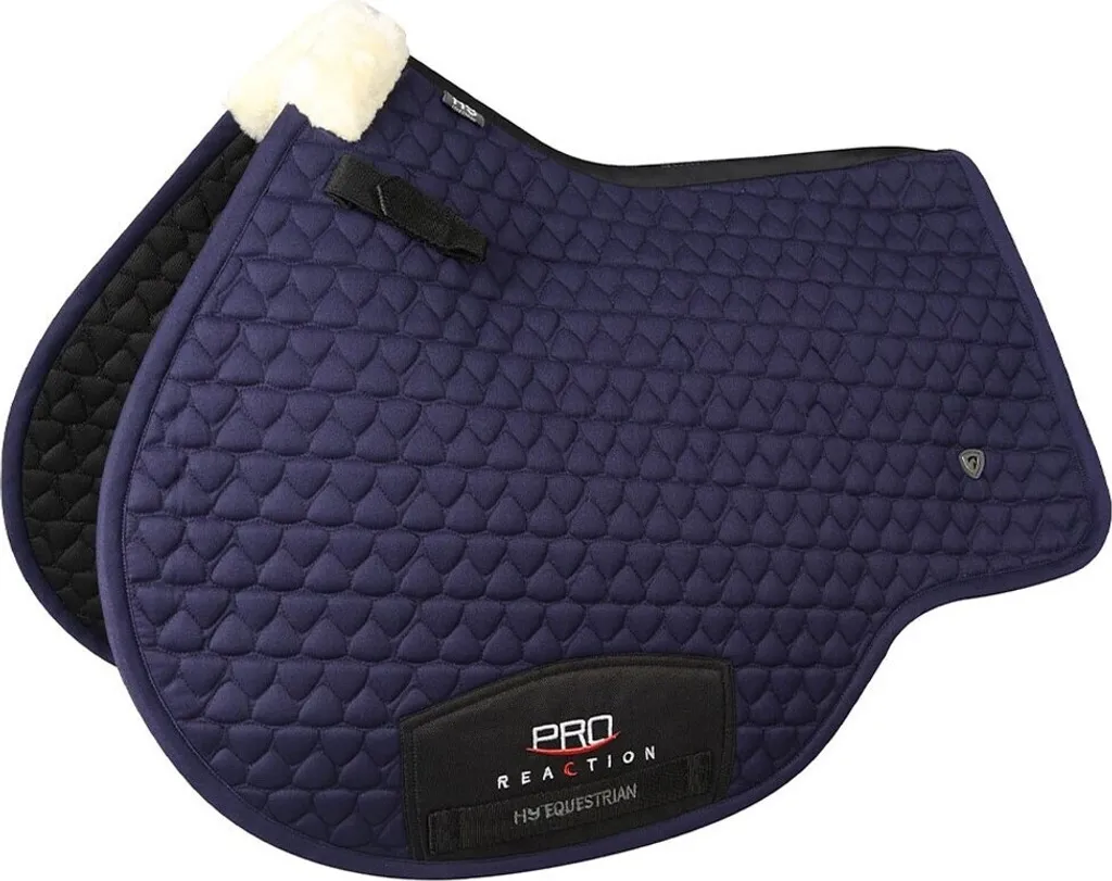 Tapis de selle respirant Hy Pro Reaction BZ5329 anatomique bleu marine