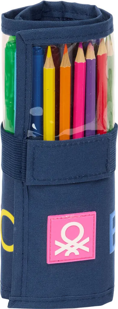 Borsa multiuso Benetton Damero blu navy 7 x 20 x 7 cm 27 pezzi