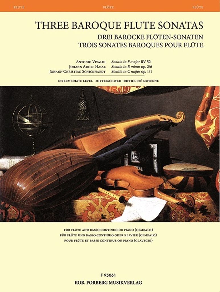 3 Baroque Sonatas for flute and Bc (piano/cembalo)