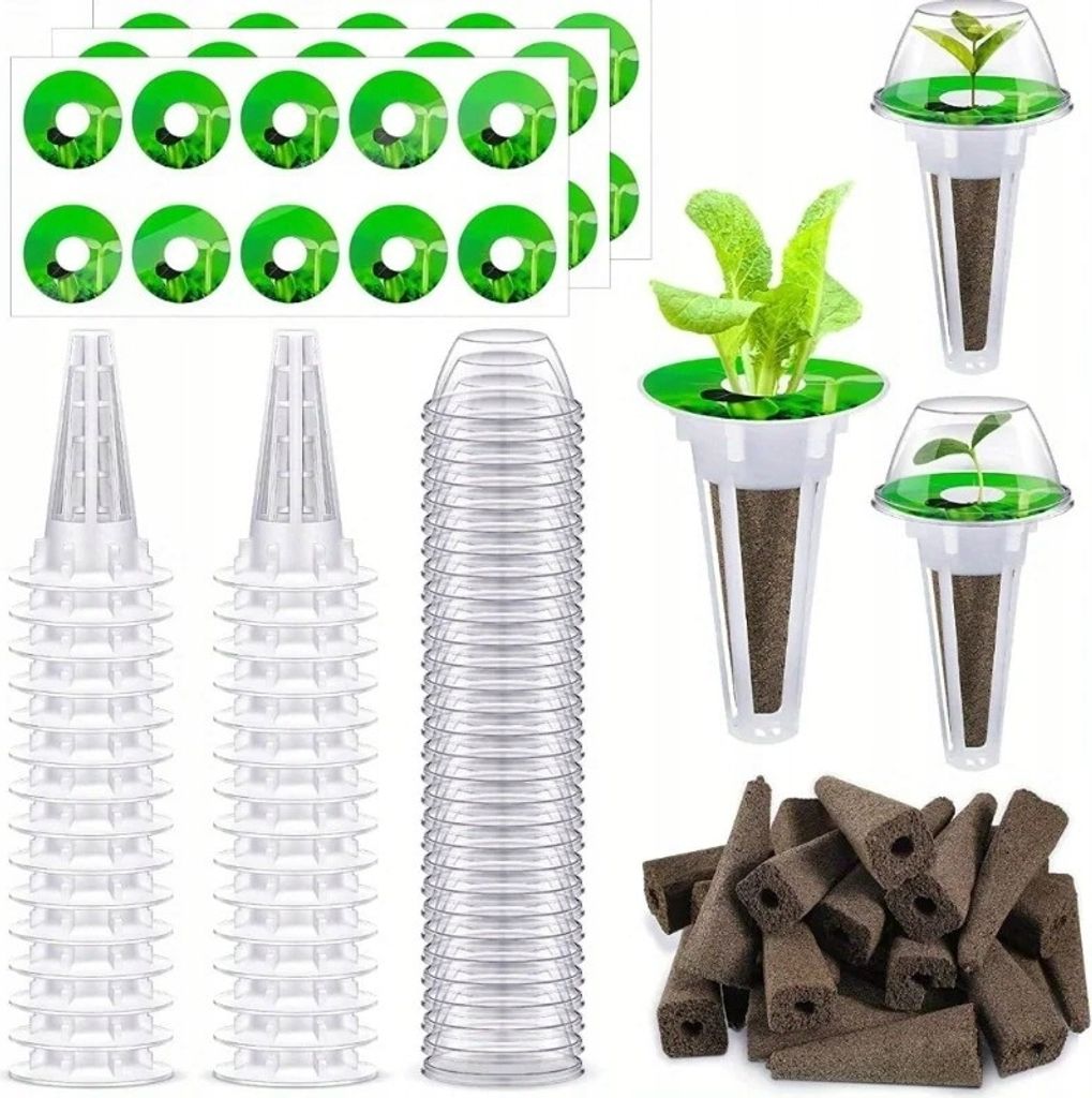 Hydroponik-Starterset für Pflanzenanzucht, 120 Teile, kompatibel mit AeroGarden