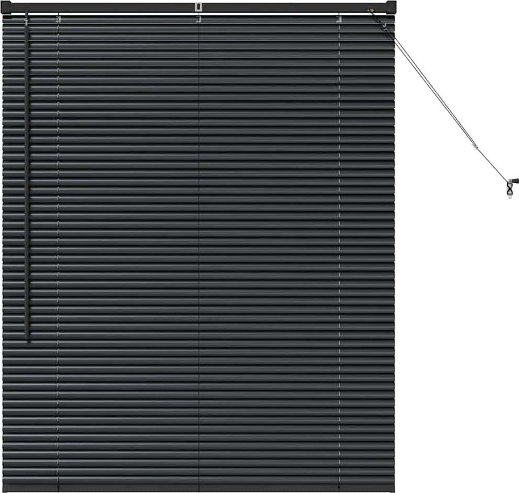 vidaXL Balkenjalousien Schwarz 130 x 105 cm Aluminium