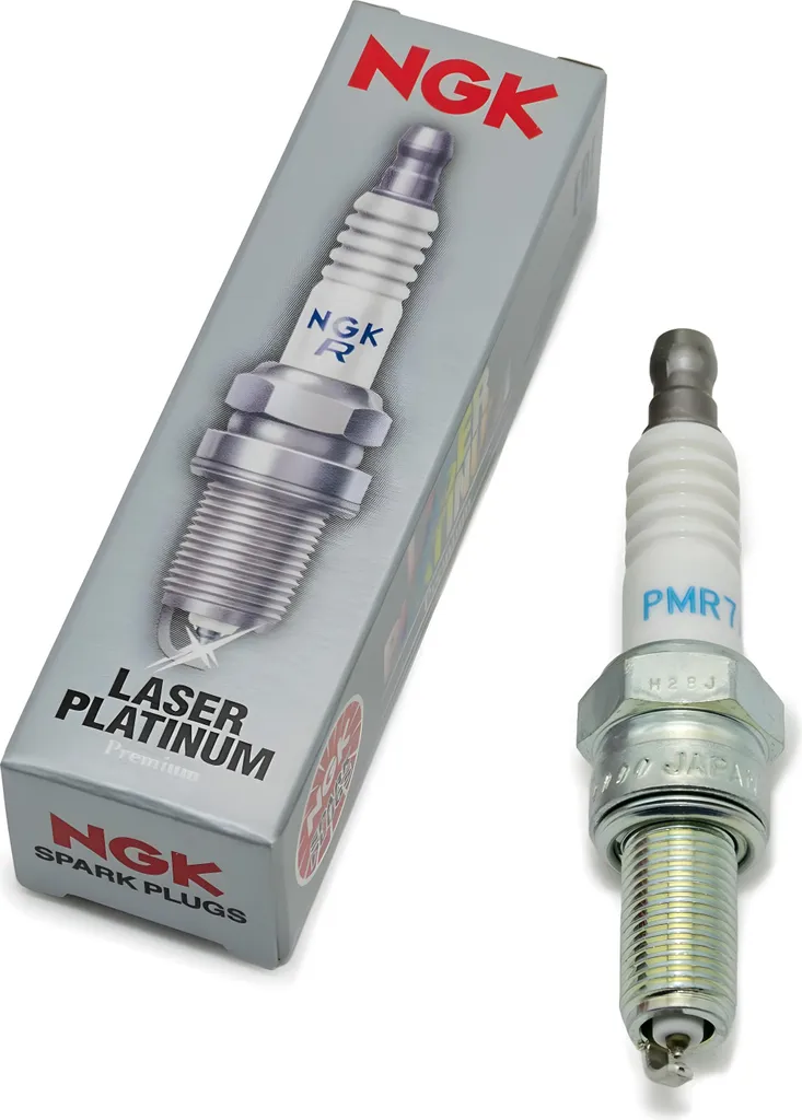 Set di candele NGK 6x PMR7A al platino soppresse, filettatura lunga 19,0 mm Ø 10,0 mm esagono 16,0 mm, distanza tra gli elettrodi 0,85 mm, potere calorifico 7, 4259