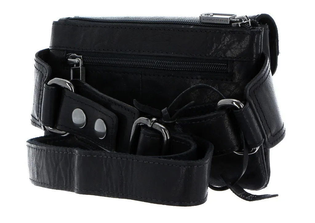 Sac banane cuir Spikes & Sparrow noir : fini les poches de pantalon pleines
