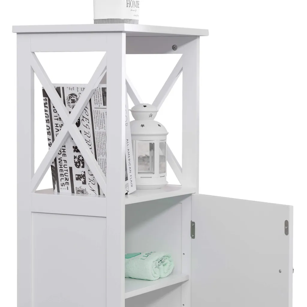 Meuble Bas Salle de Bain pour Optimiser l'Espace avec Porte et Tablette - 5