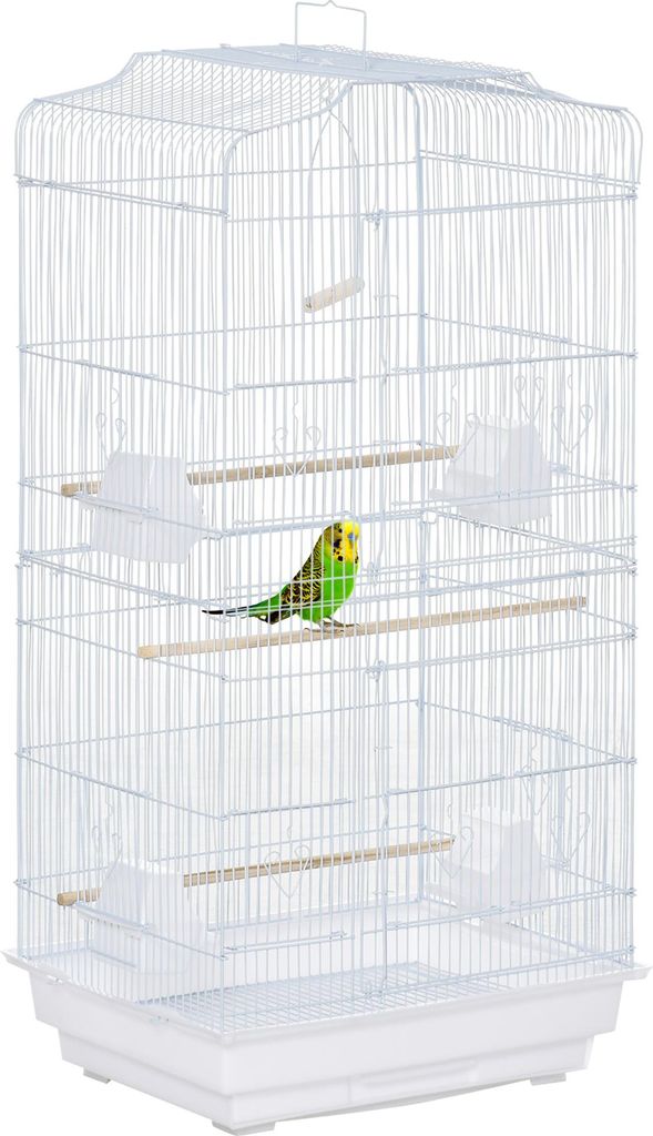 PawHut Vogelvoliere Vogelkäfig Metallvoliere mit Ständer Produktbild 