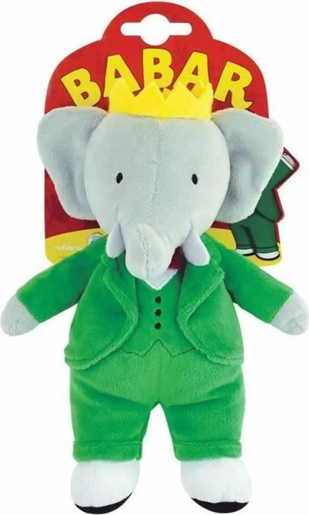 Poupée Bébé Jemini Babar - Peluche Classique Petit Roi des Éléphants
