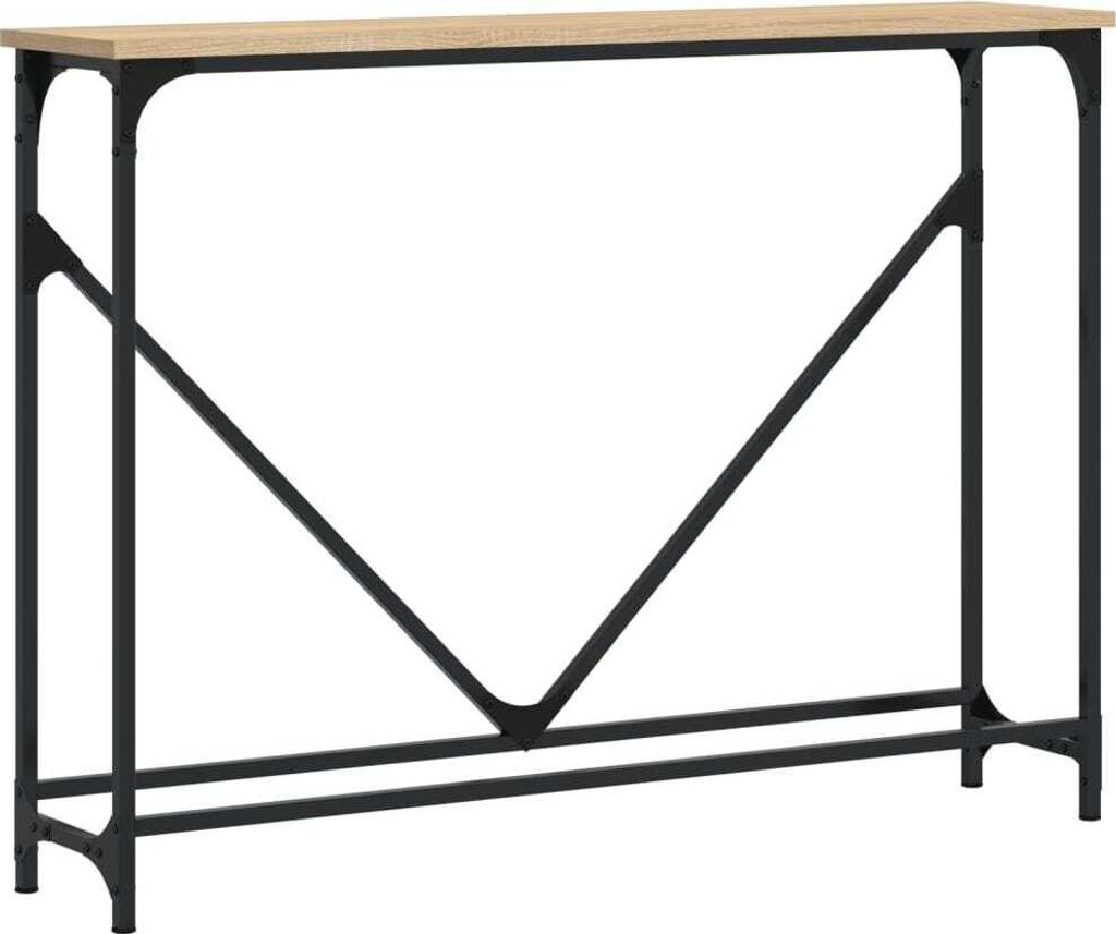 vidaXL Stolik konsola dąb sonoma 102x22,5x75 cm materiał Zdjęcie produktu 