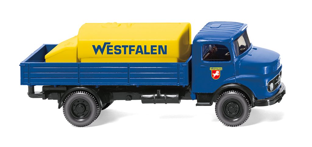 Wiking LKW MB 1413 Pritschen-LKW m. Aufsatztank Westfalen Öl 043801