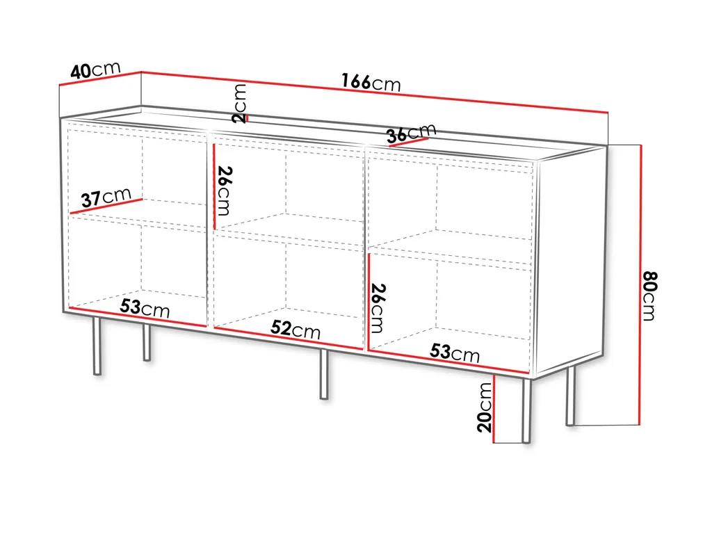 Commode NOXA blanche 2 portes - Mobilier de rangement robuste et chic