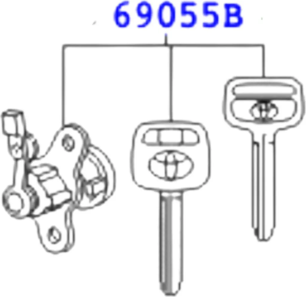 Sécurisez votre benne avec la serrure de hayon Toyota Hilux 69055-0K040-84