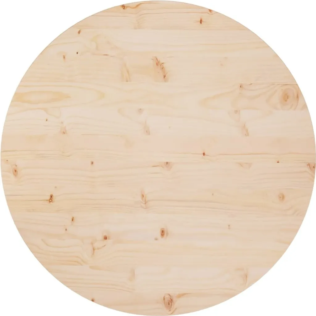 Maison Exclusive - Piano tavolo Ø80x2,5 cm in legno massello di pino