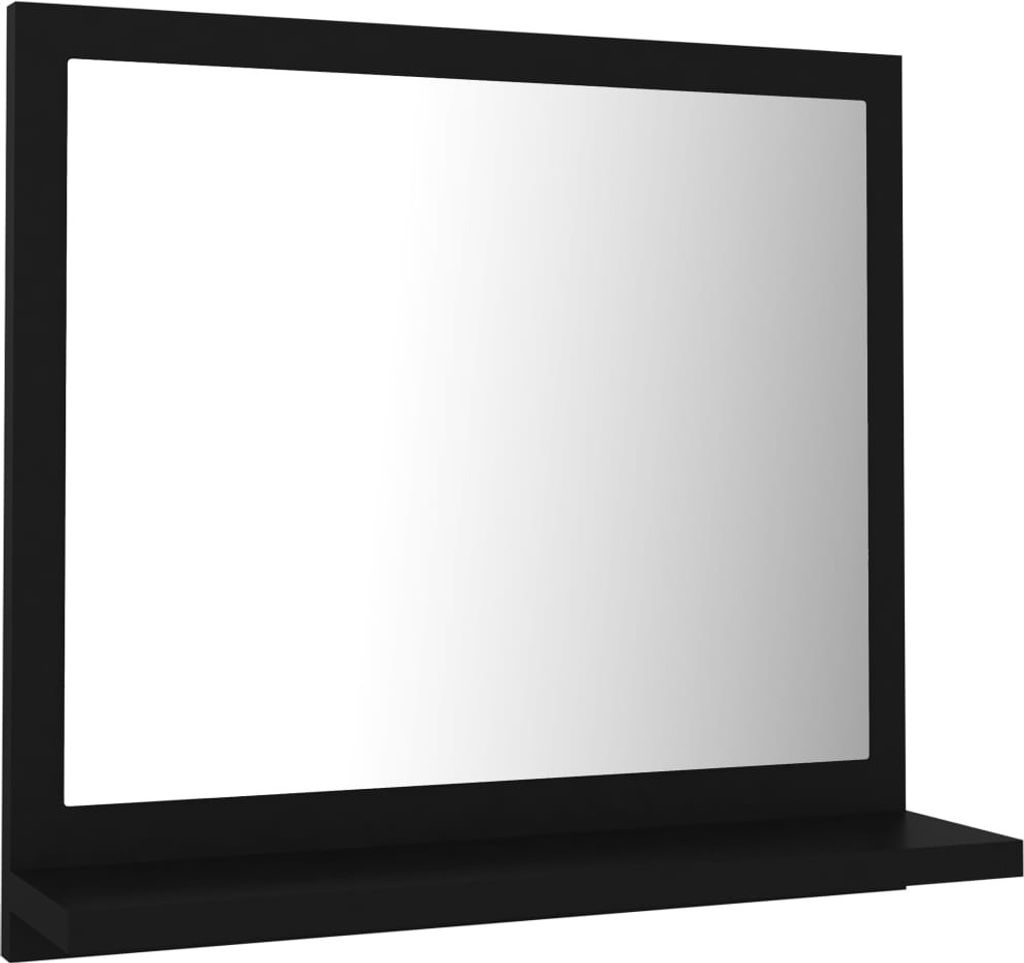 vidaXL Koupelnové zrcadlo černé 40x10,5x37 cm Dřevěný Obrázek produktu 