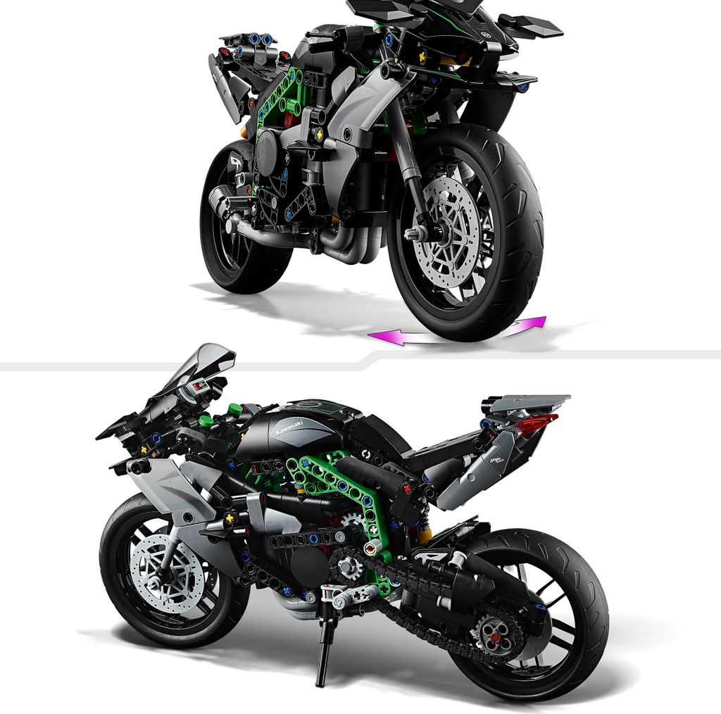 LEGO Technic Kawasaki Ninja H2R Motorrad, Geschenk für Produktbild 4
