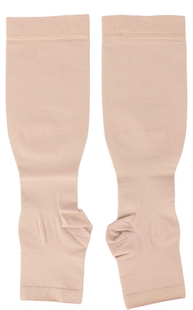 Atmungsaktive Kompressionsstrümpfe mit offener Zehenpartie, schweißabsorbierende Nylon-Wander- und Laufsocken