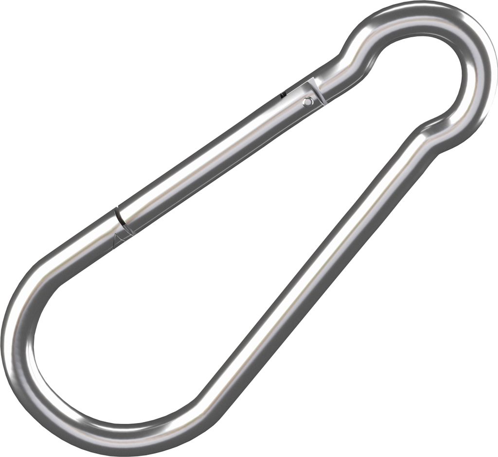 Seilwerk STANKE Karabinerhaken galvanisch verzinkt Karabiner DIN 5299, 10x100mm, 25 Stück