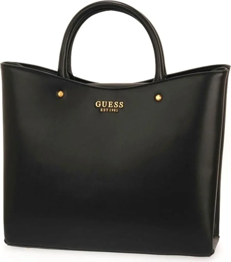 Sac à Main Femme Guess Sarita Satchel Noir - Grand Sac Chic Porté Épaule