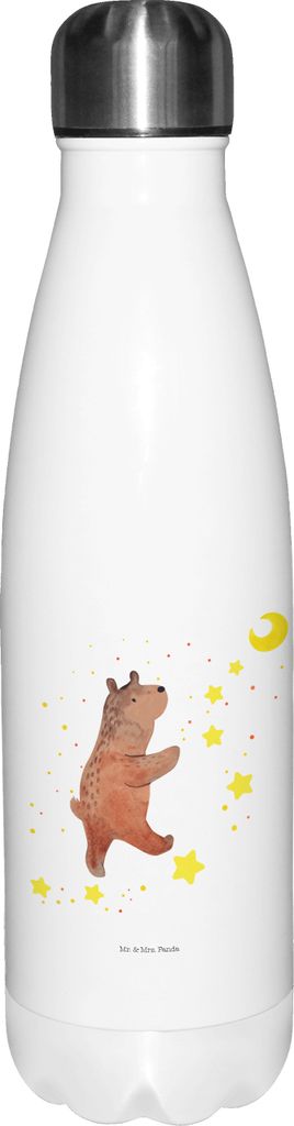 Mr. & Mrs. Panda Trinkflasche Bär Träume - Weiß - Geschenk, Sportflasche, Traumdeutung, Kaffeeflasche, Traum, Thermosflasche, Teddy, trinkflasch...
