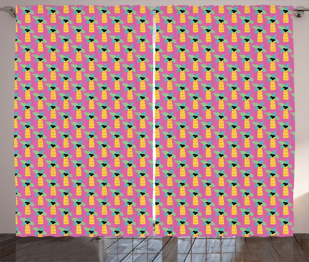 Rideau à Fleurs Exotiques avec Bande Universelle pour Salon Chic 280x225cm