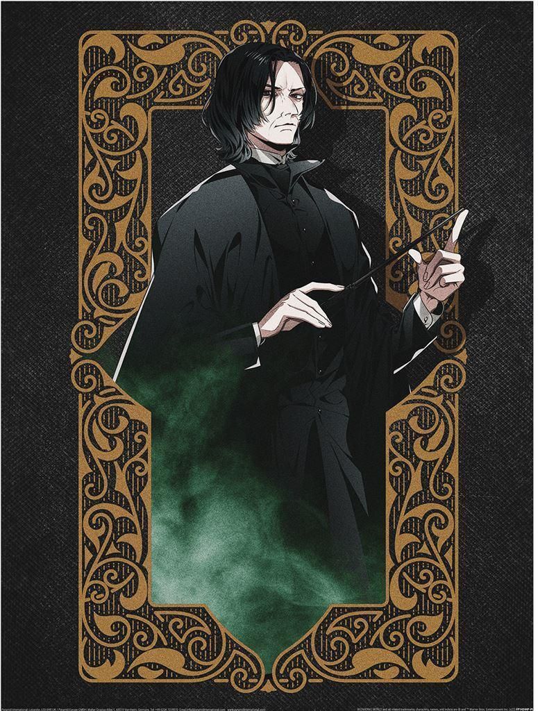 Harry Potter: Wizard Dynasty - bedruckt, Rauch-Grau PM8857 (40 cm x 30 cm) (Schwarz/Gold)