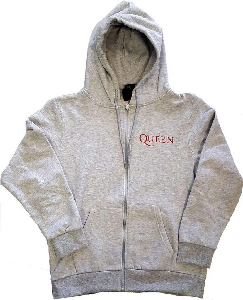 Queen - "Classic" Hoodie mit durchgehendem Reißverschluss für Herren/Damen Uni RO817 (4XL) (Aschgrau)