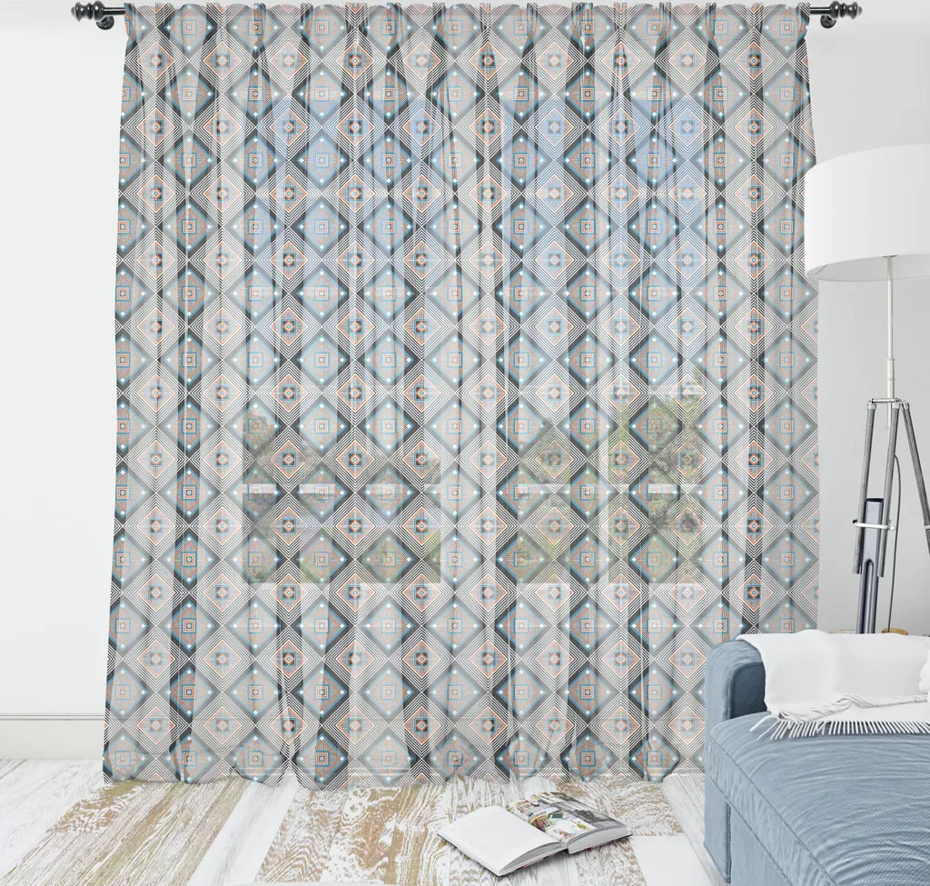 Arazzo Artistico Astratto ABAKUHAUS - Geometrie 160x274 cm Indaco