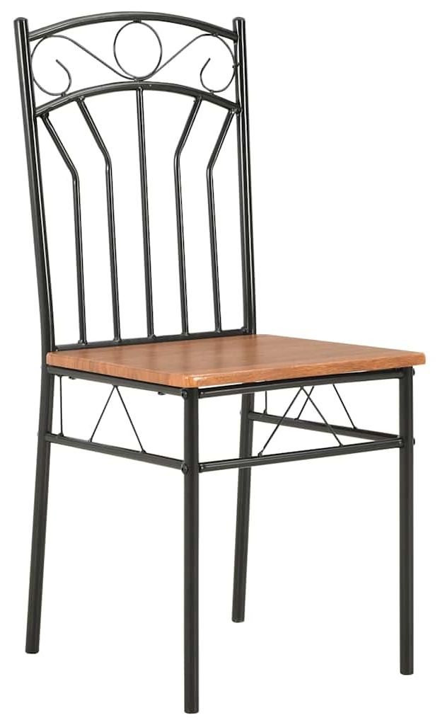 vidaXL Esszimmerstühle 2 Stk. Braun MDF Produktbild 