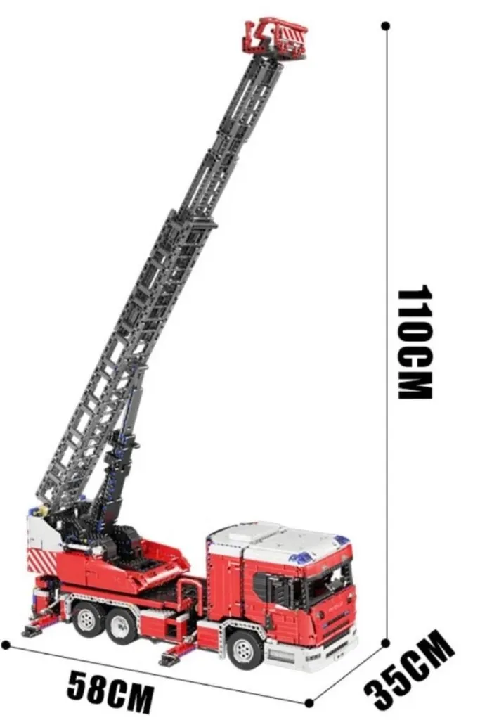 Grand Camion de Pompiers Télécommandé en Kit de Construction 4886 Pièces - 3